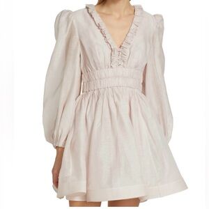Zimmermann Rhythmic Frill V-Neck Mini Dress. Ruffle Frill size 2.